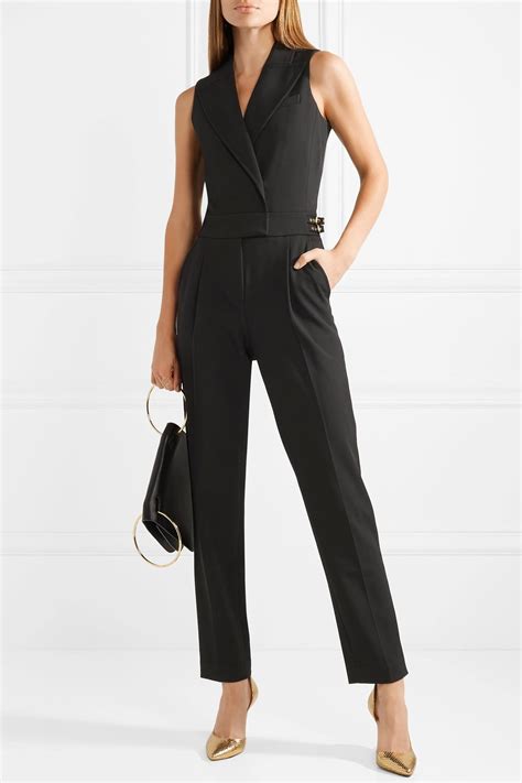 michael kors crepe jumpsuit|Michael Kors sleeveless black jumpsuit.